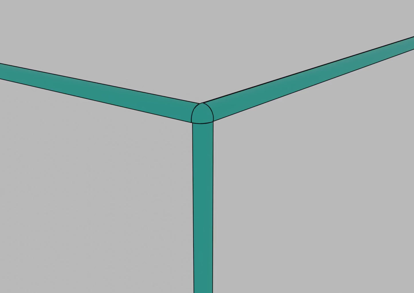 Round PVC jolly profile, 2.6m long bar