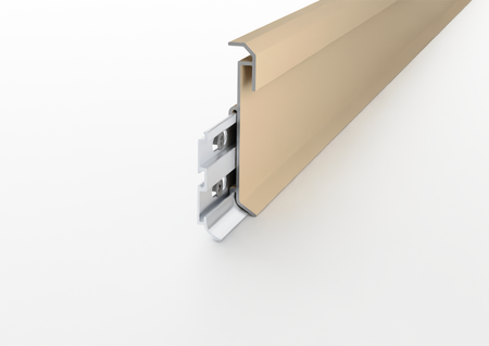 battiscopa lineare led champagne