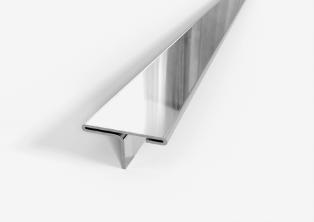 profilo in acciaio inox aisi 304 coprigiunto a "T" lucido