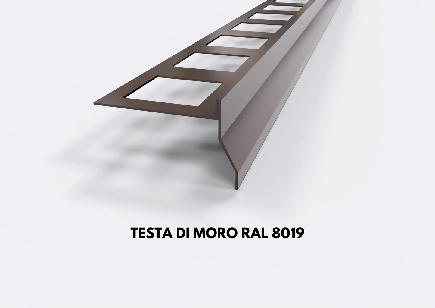 profilo gocciolatoio NOR testa di moro in alluminio