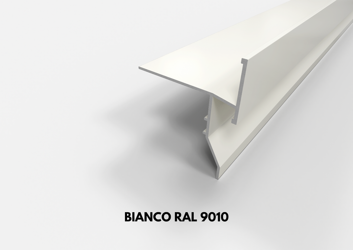profilo gocciolatoio flux bianco in alluminio