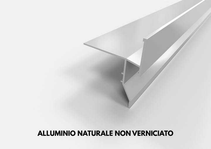profilo gocciolatoio flux alluminio naturale