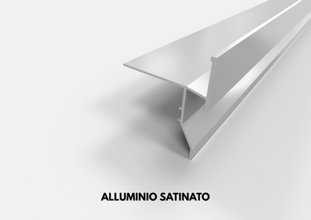 profilo gocciolatoio flux alluminio satinato