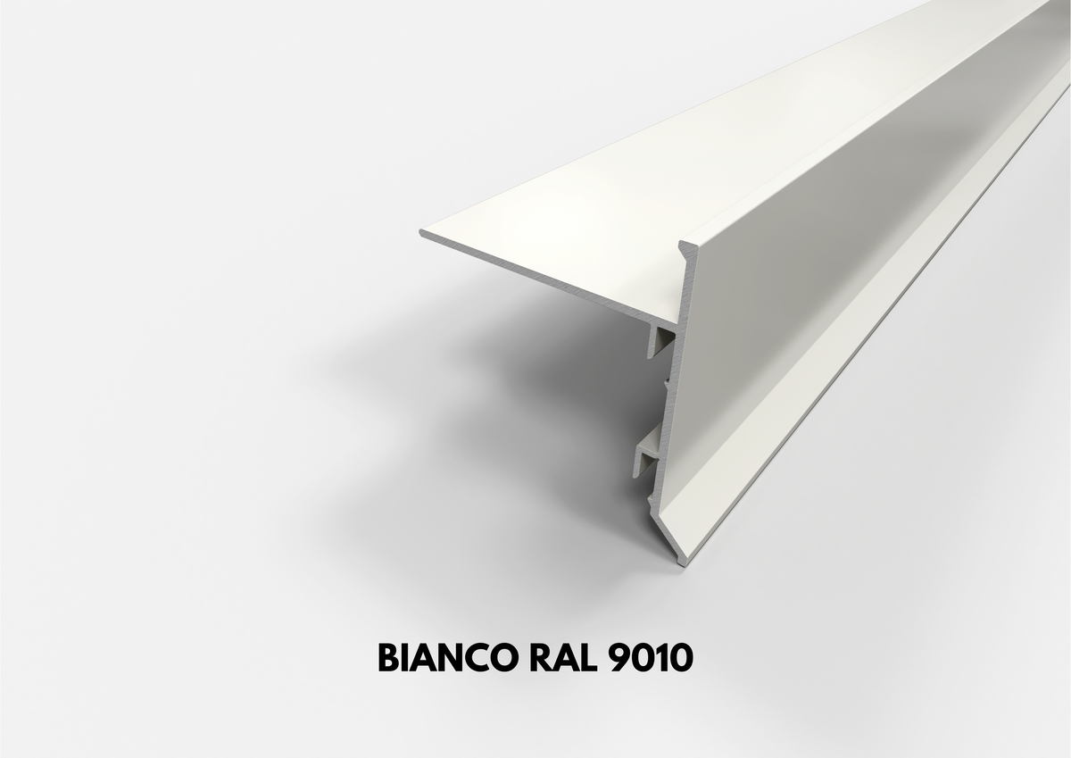 profilo gocciolatoio slim bianco in alluminio