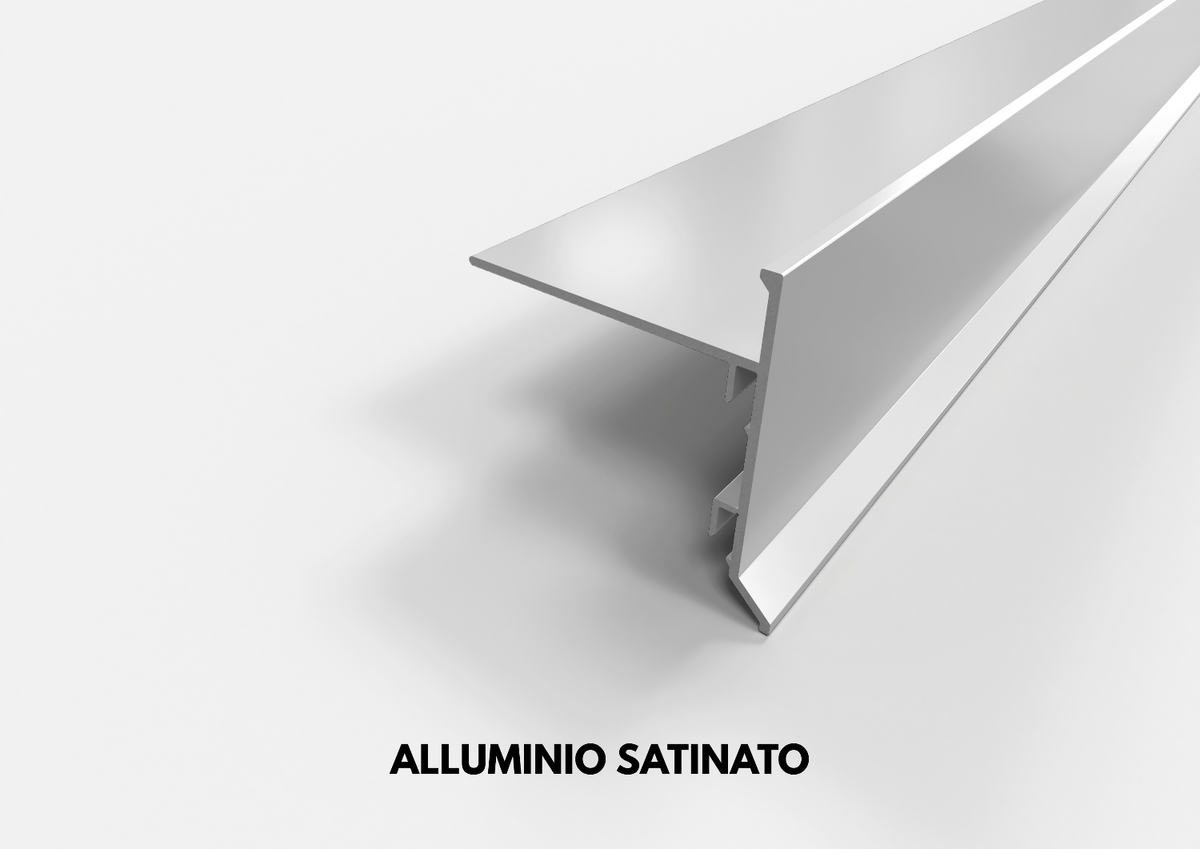 profilo gocciolatoio slim alluminio satinato 