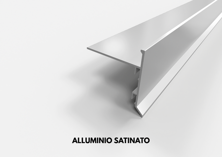 profilo gocciolatoio slim alluminio satinato 