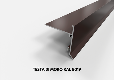 profilo gocciolatoio slim testa di moro in alluminio