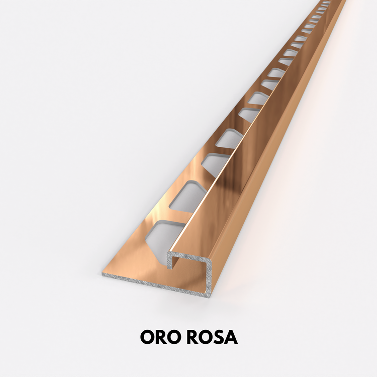 profilo in acciaio inox aisi 304 oro rosa quadro