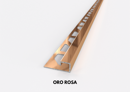 profilo in acciaio inox aisi 304 oro rosa quadro