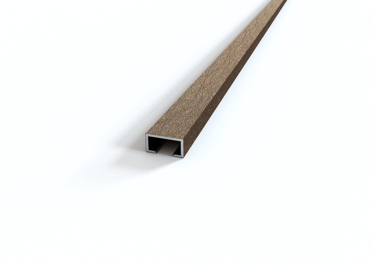 profilo listello decorato in alluminio bronzo