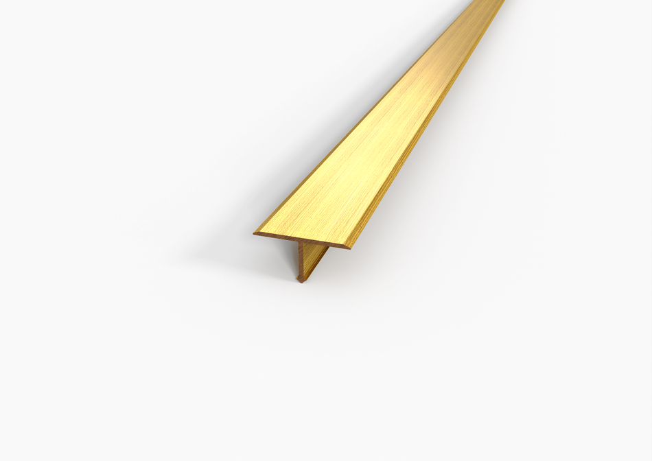 profilo a T ottone spazzolato