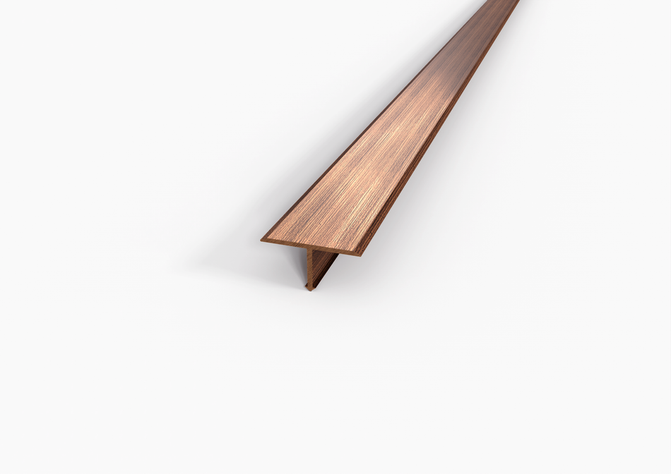 profilo a "T" ottone spazzolato rame antico