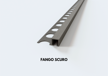 profilo alluminio sabbia effetto pietra fango scuro quadro