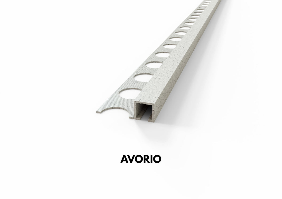 profilo alluminio sabbia effetto pietra avorio quadro