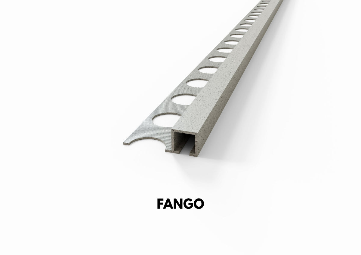 profilo alluminio sabbia effetto pietra fango quadro