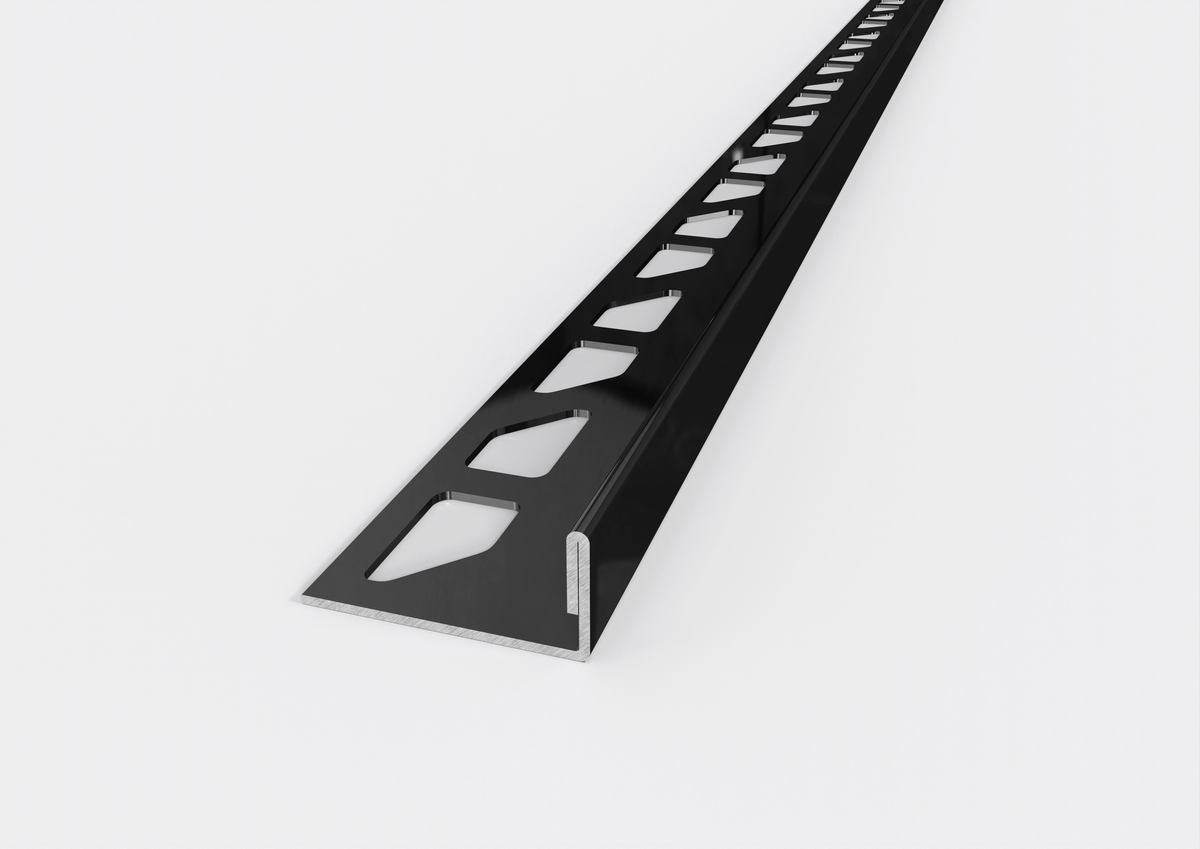 profilo in acciaio inox aisi 304 terminale e delimitazione nero