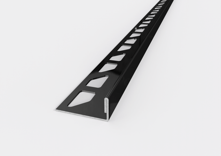 profilo in acciaio inox aisi 304 terminale e delimitazione nero