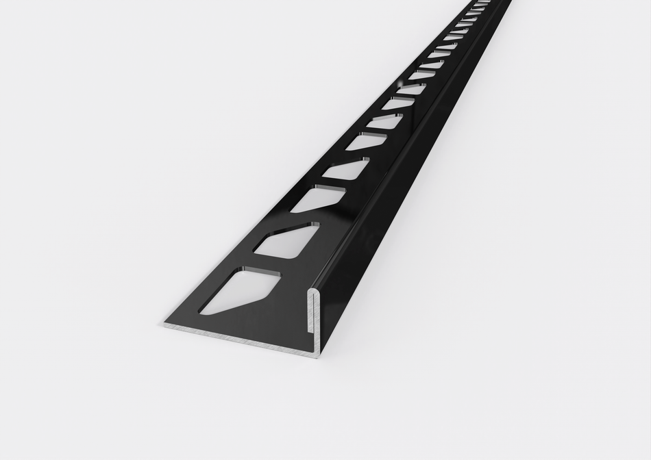 profilo in acciaio inox aisi 304 terminale e delimitazione nero