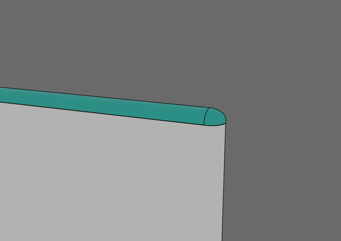 Round PVC jolly profile, 2.6m long bar