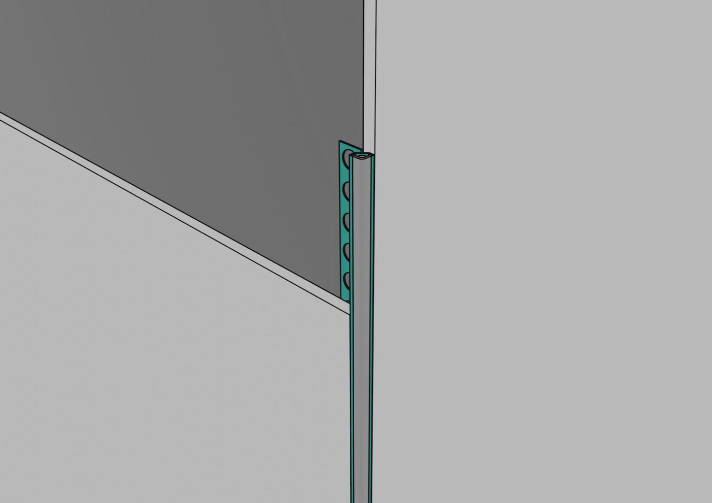 Angular aluminum profile for LEDs
