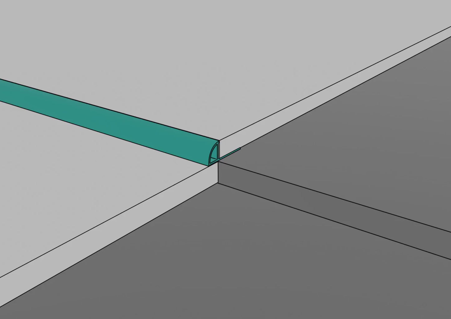 Round PVC jolly profile, 2.6m long bar