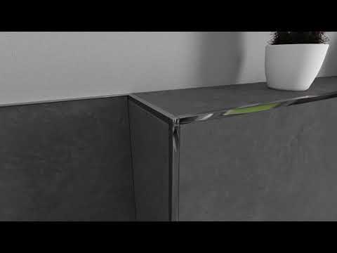 Capsula in ACCIAIO INOX sezione quadra per profili rivestimento piastrelle