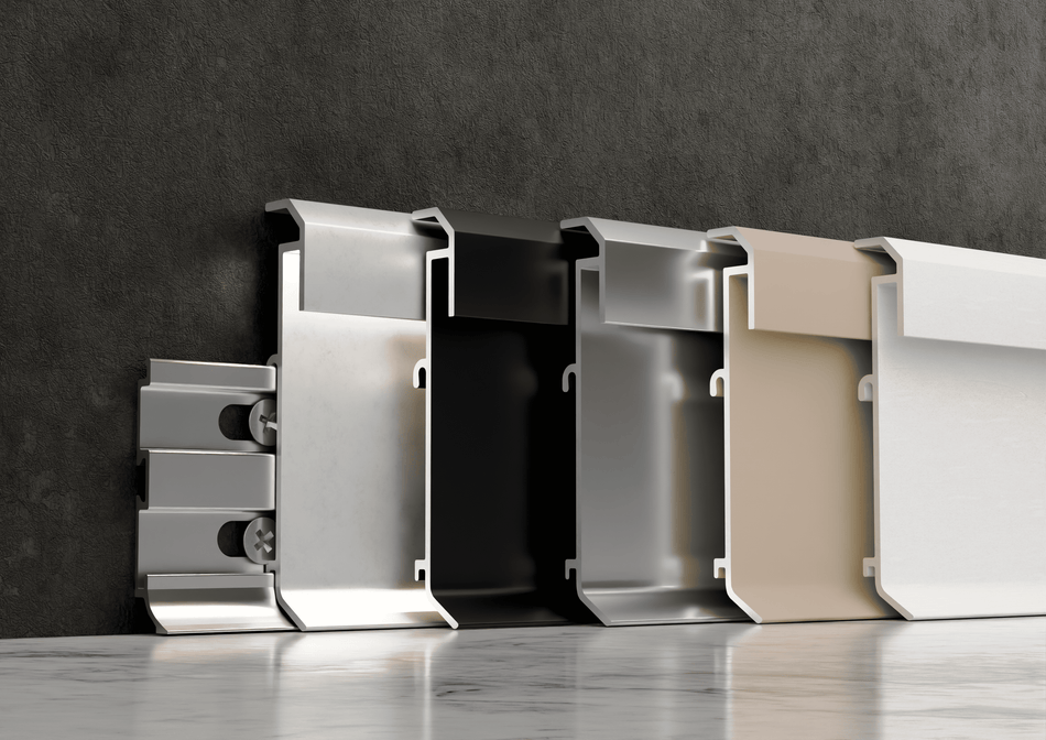 Linear aluminium skirting board for LED. 2.5 m Bar