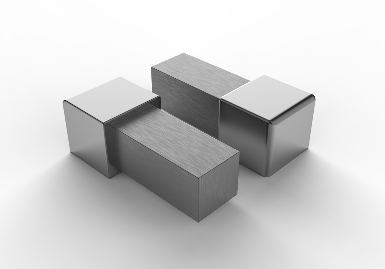 
                  
                    Square shiny or matt steel capsule for tile covering profiles
                  
                