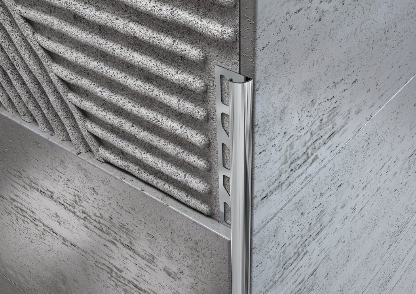 Profilo Angolare Tondo in Acciaio Inox per Piastrelle (6674397)