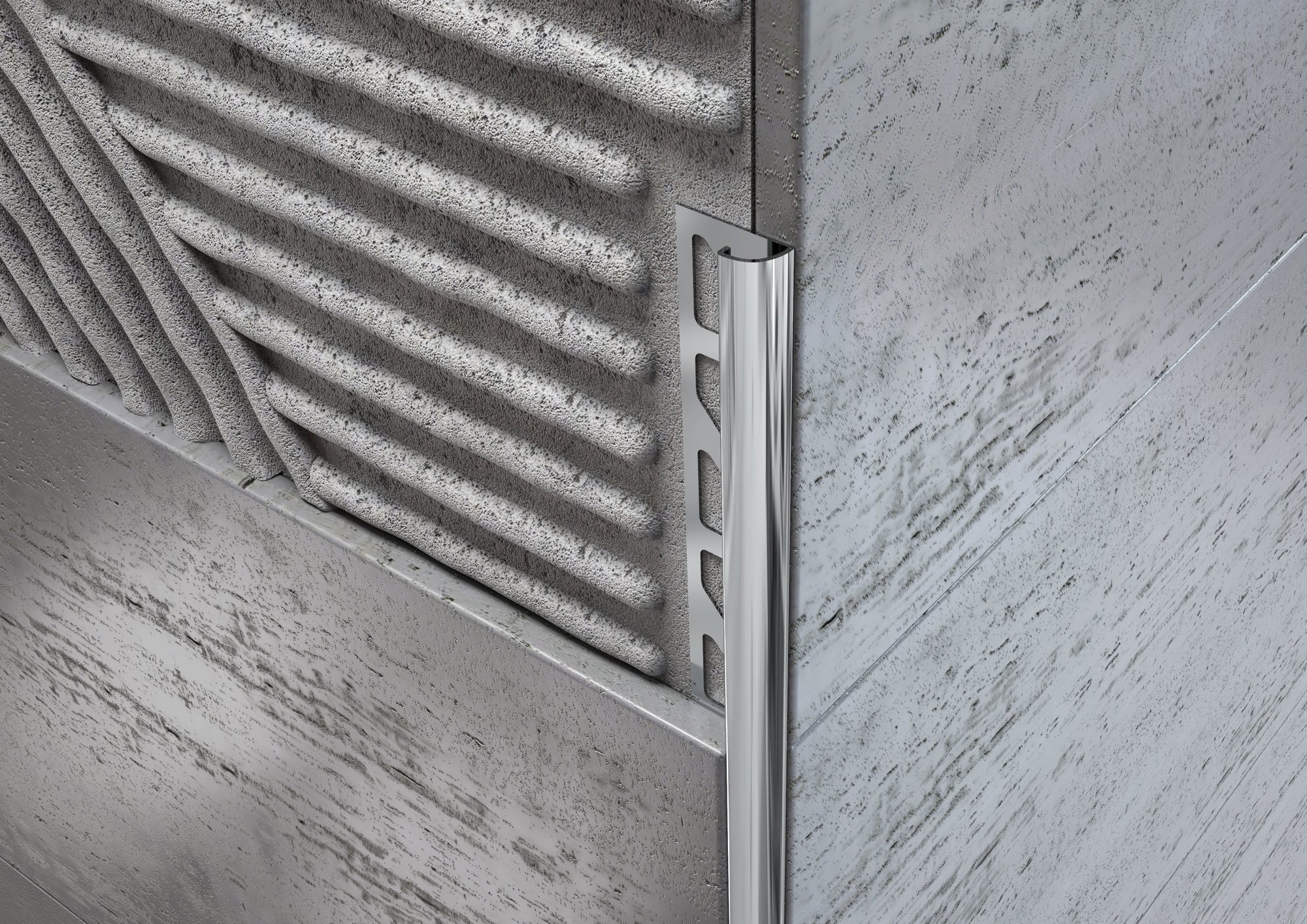 Profilo Angolare Tondo in Acciaio Inox per Piastrelle (6674397)