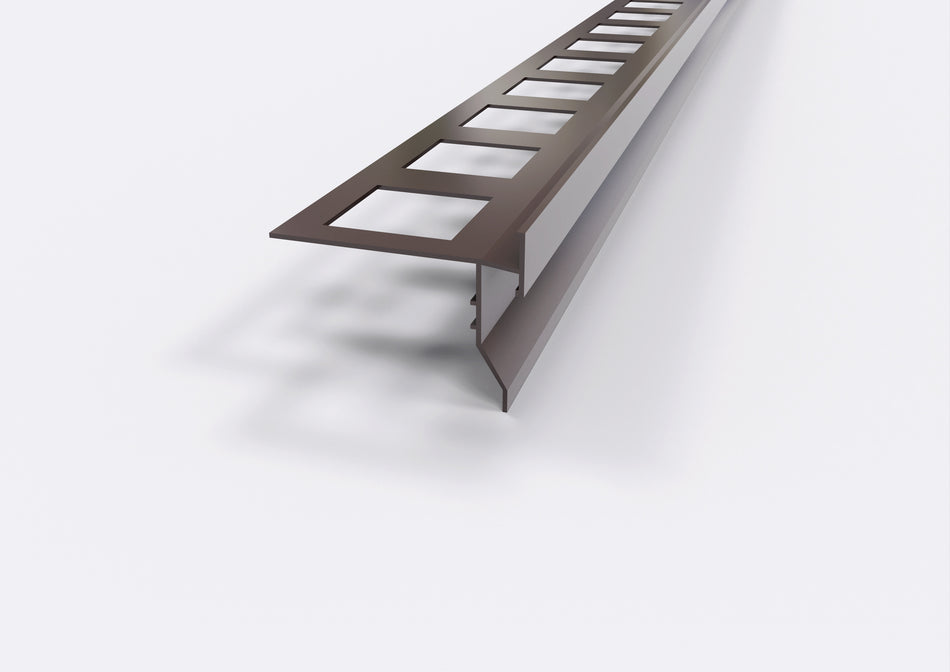 Profilo gocciolatoio TOP in alluminio per balconi e terrazze. Barra 2.7 m