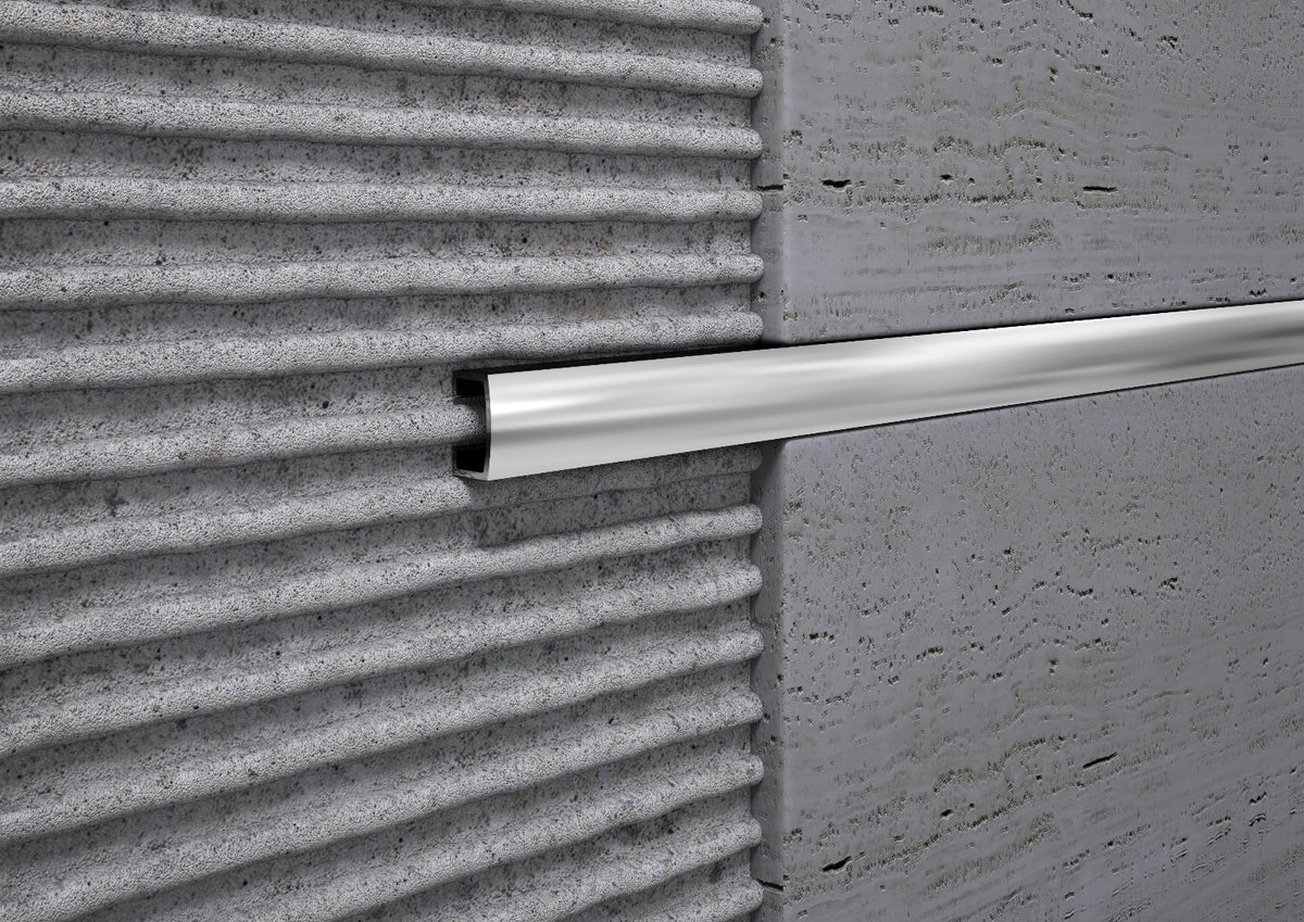 Listello in Alluminio a Vista Bombata per Rivestimenti (6675090)