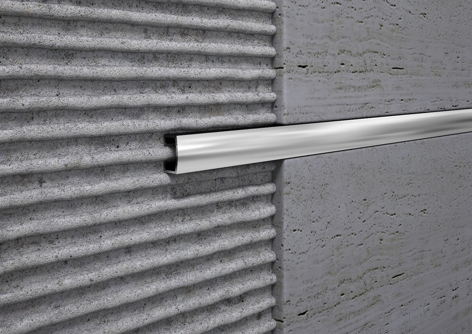 Listello in Alluminio a Vista Bombata per Rivestimenti (6675090)