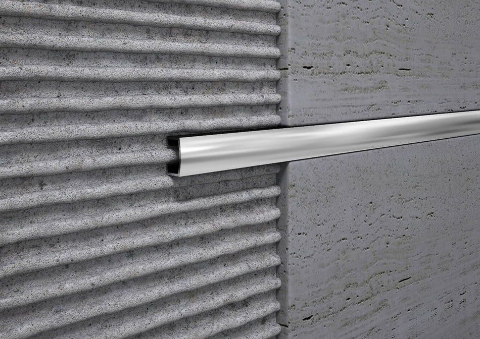 Listello in Alluminio a Vista Bombata per Rivestimenti (6675090)