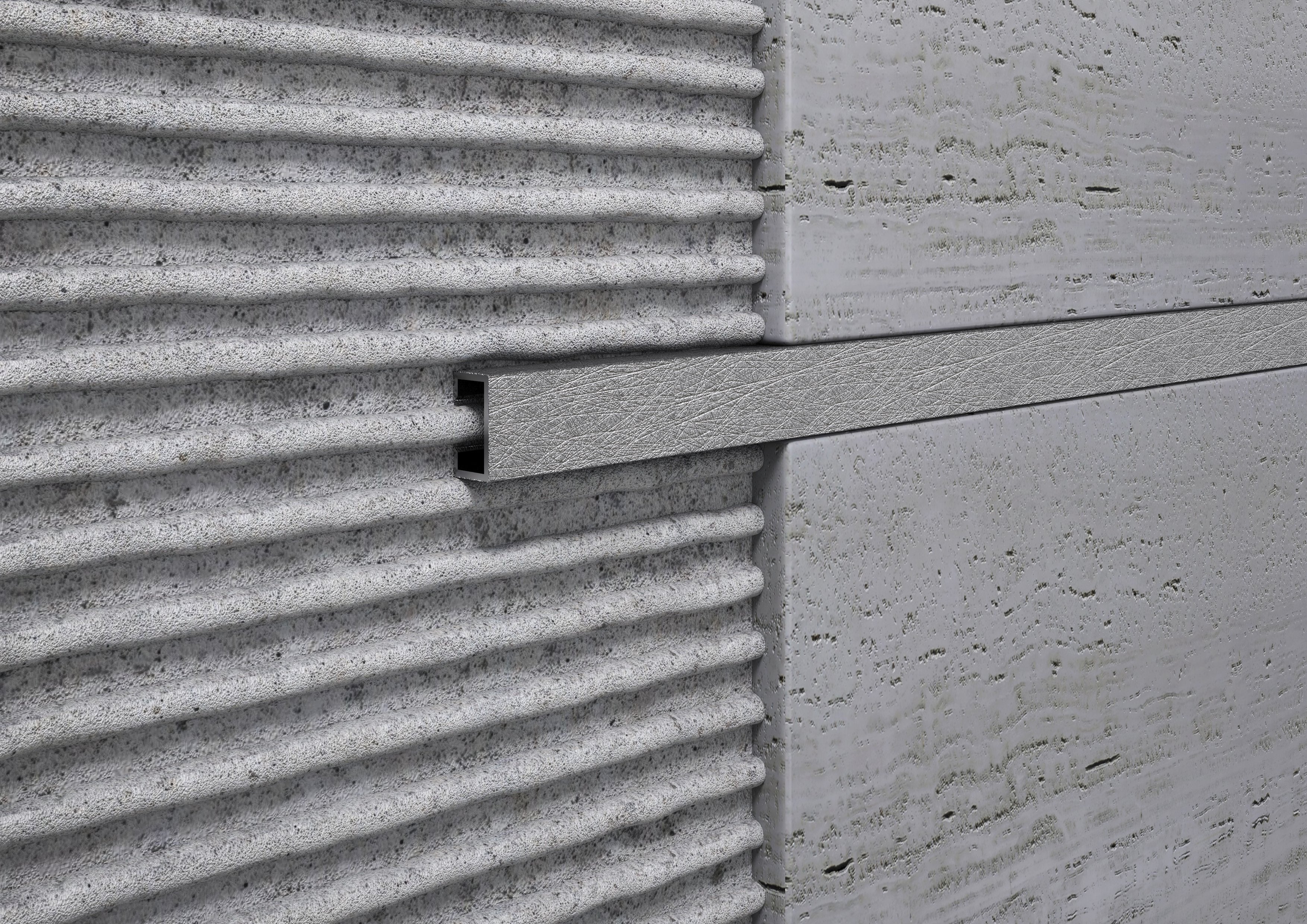 Listello Decorativo in Alluminio Argento per Rivestimenti