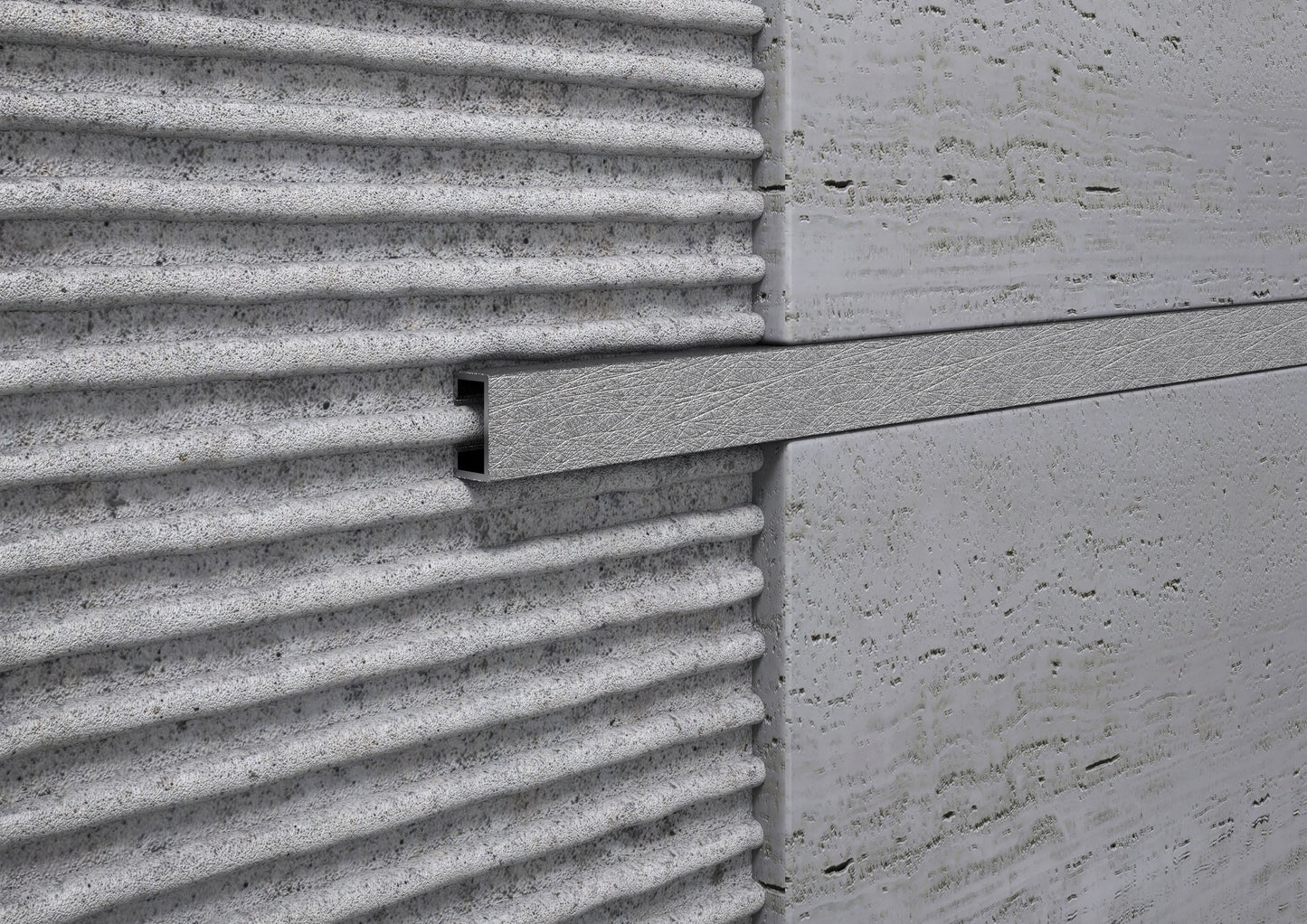 Listello Decorativo in Alluminio Argento per Rivestimenti