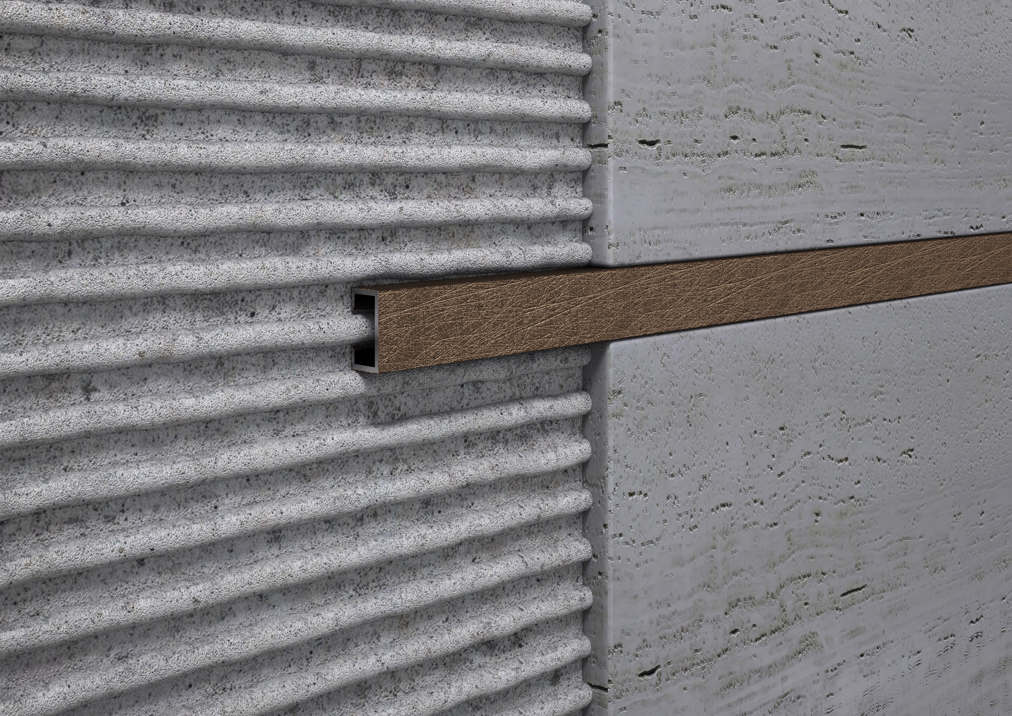 Listello Decorativo in Alluminio Bronzo per Rivestimenti