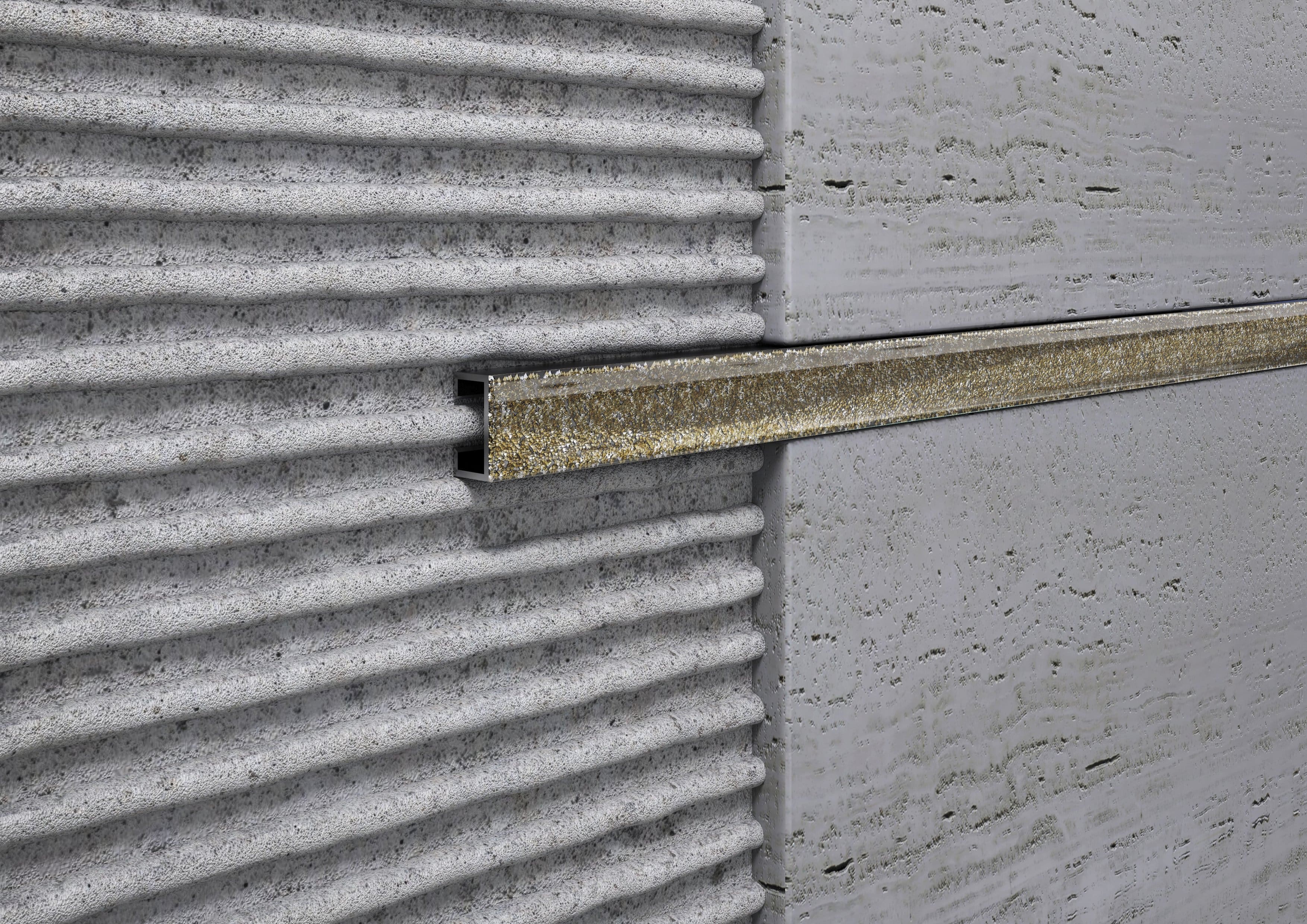 Listello Glitter Sabbia in Alluminio per Rivestimenti