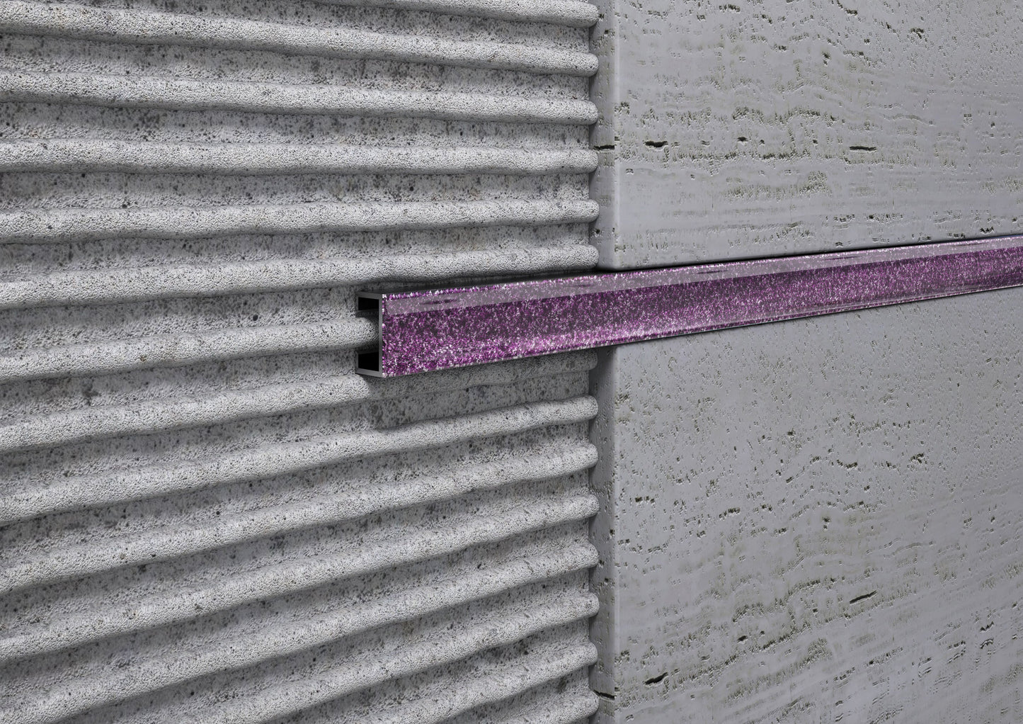 Listello Glitterato Viola in Alluminio per Rivestimenti
