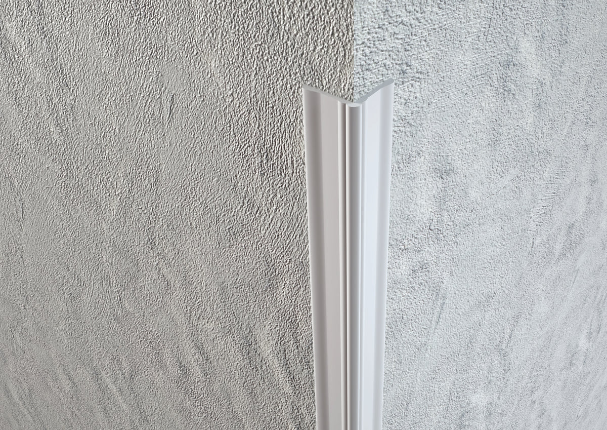 Profilo paraspigolo ornamentale in PVC. Barra 3 m – MINUTA PROFILI