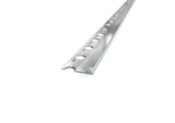 Perfil cuadrado de aluminio de 4,55 mm para revestimientos de bajo espesor. Barra de 2,5 m