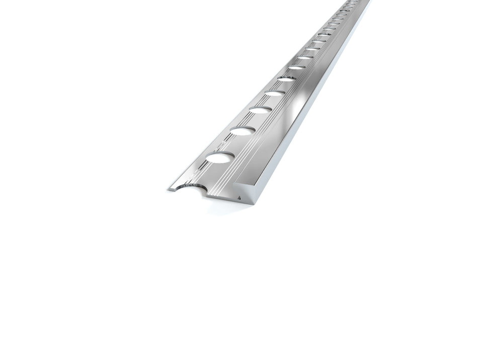 Perfil cuadrado de aluminio de 4,55 mm para revestimientos de bajo espesor. Barra de 2,5 m