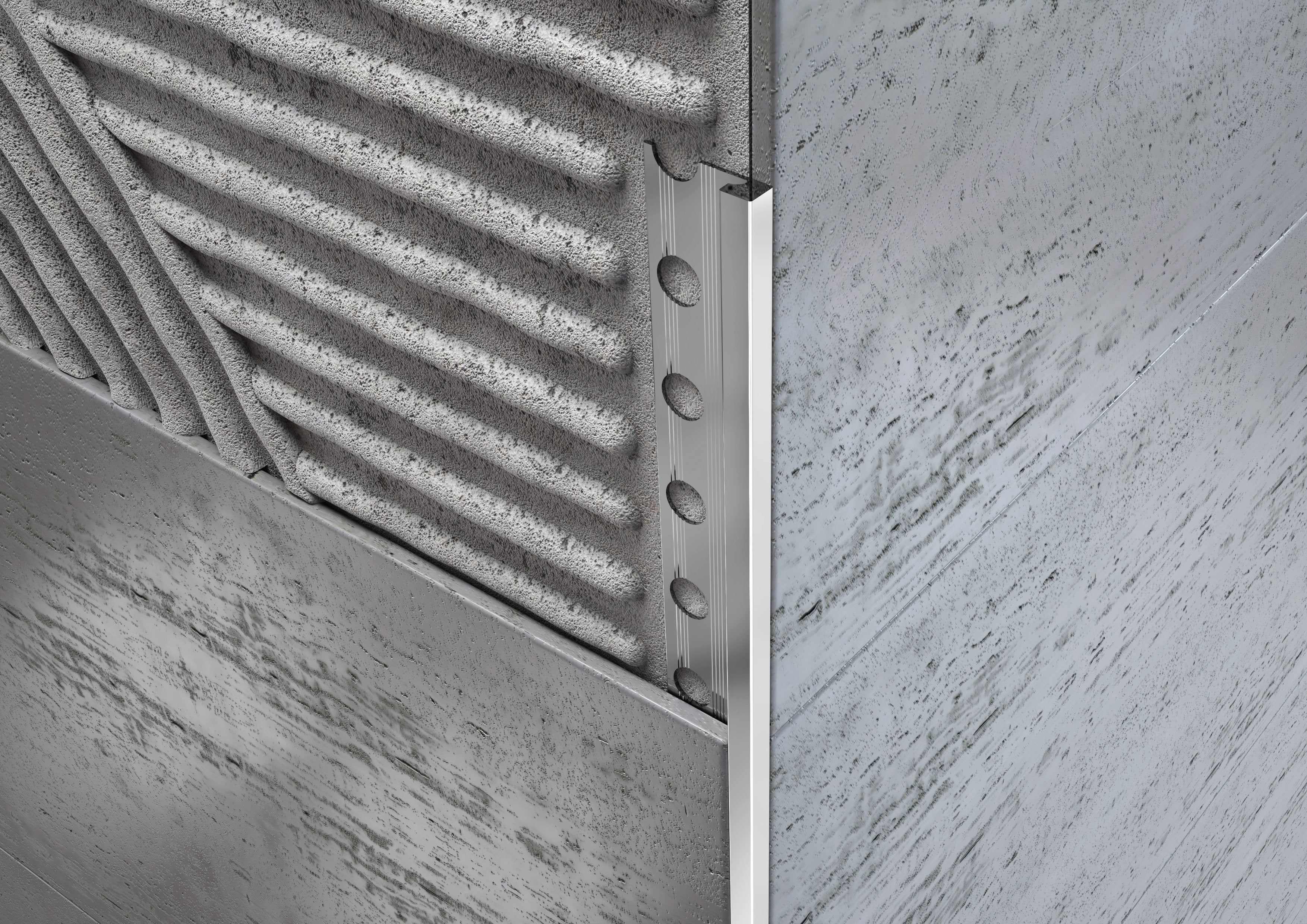 Profilo Alluminio Angolo Quadro Pavimento Differente Livello