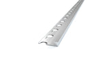 Perfil cuadrado de aluminio de 4,55 mm para revestimientos de bajo espesor. Barra de 2,5 m