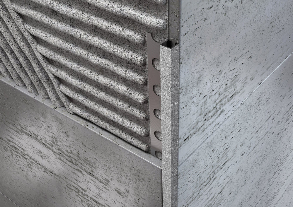 Profilo Decorato Alluminio Argento Angolo Quadro per Piastrelle