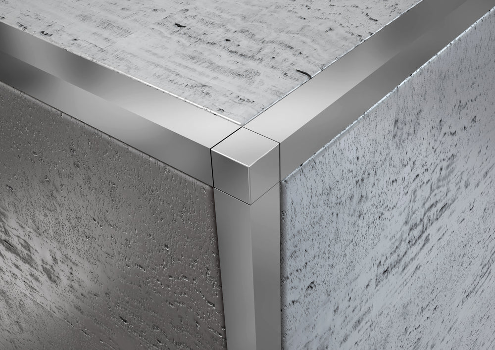 
                  
                    Square shiny or matt steel capsule for tile covering profiles
                  
                